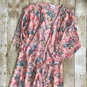 Pink floral kimono